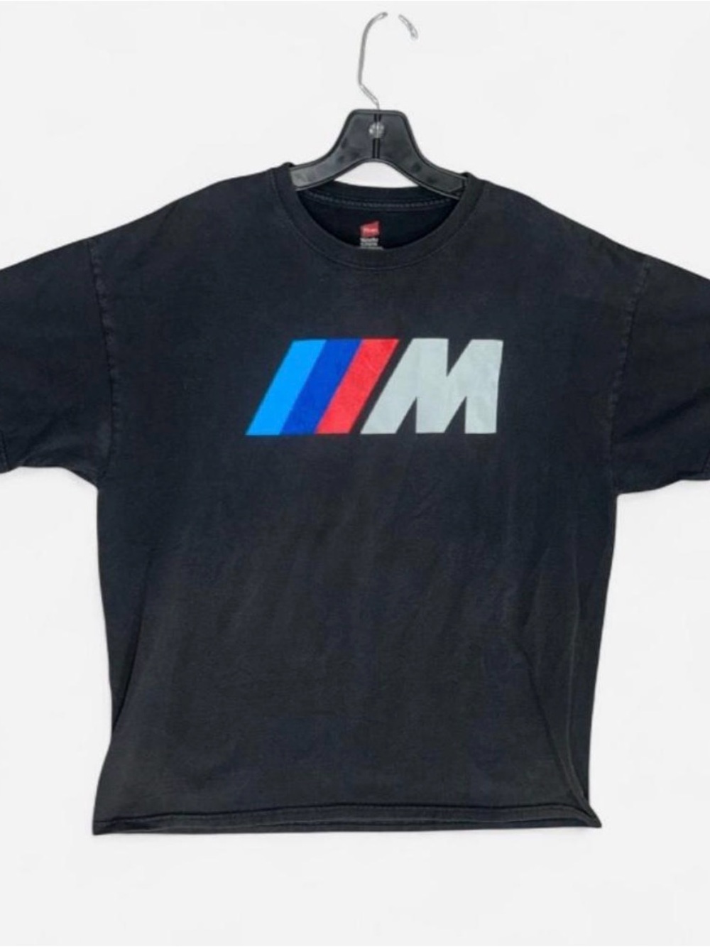 BMW Black Tee with Blue, Red & Light Gray M Graphic